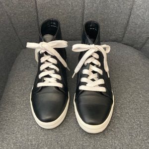 CALVIN KLEIN Jeans "MARTINA' Black High Top Sneakers Size 7